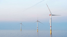 The collective capacity of the UK's independent renewable arrays surpassed 14GW for the first time last year. Pictured: The Hornsea 2 wind farm
